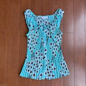 Blue Floral Tank Top From Dressbarn‎